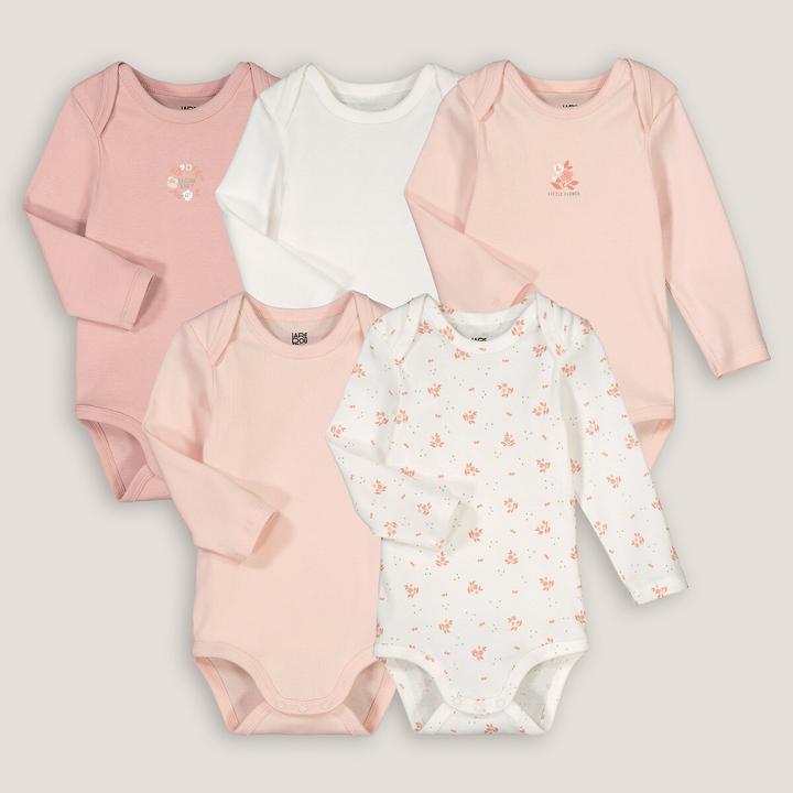 Image du produit La Redoute Collections Lot de 5 bodies manches longues (74)