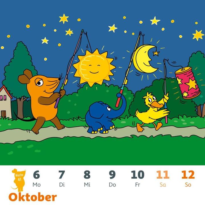 Produktbild Der Kalender mit der Maus - Postkartenkalender 2025 (Kein Einband, Deutsch)