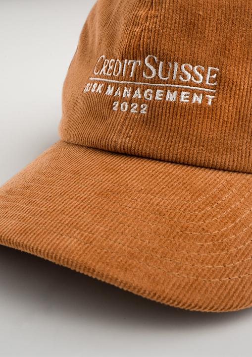 Immagine prodotto Plakativ «Credit Suisse Risk Management» Corduroy Cap Camel