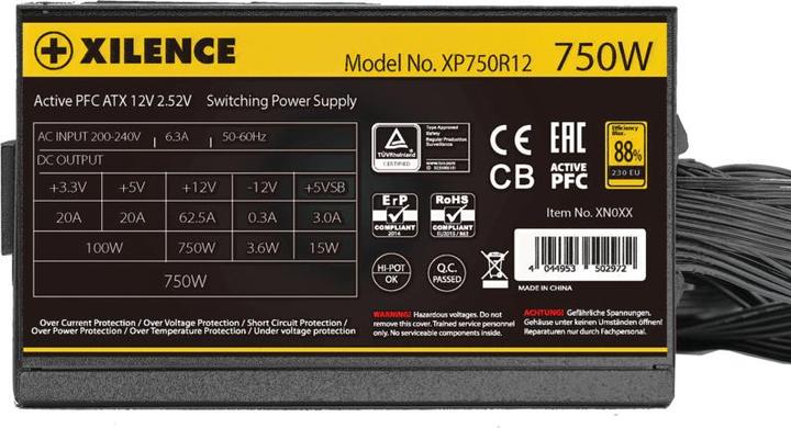 Image du produit Xilence XP750R12.ARGB Alimentation PC 750W, Meet 80+ Gold, Gaming, ATX (750 W)