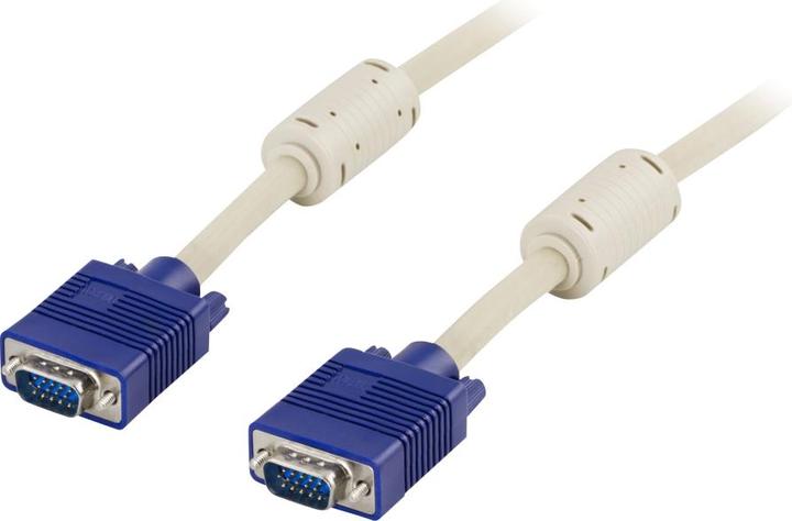 Produktbild Deltaco RGB HD15 VGA cable VGA (D-Sub) Blue, Grey (2 m, VGA)