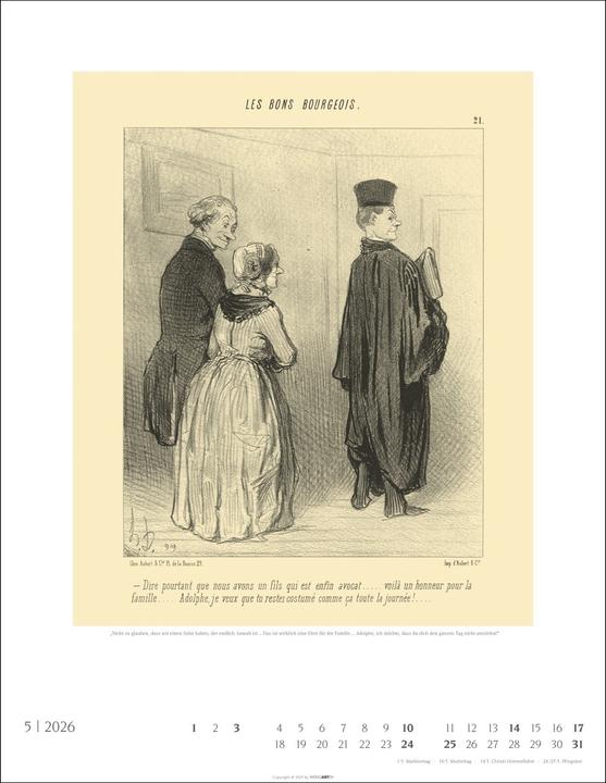 Immagine prodotto Honoré Daumier: Die Juristen Kalender 2026 (34 x 44 cm, Tedesco)