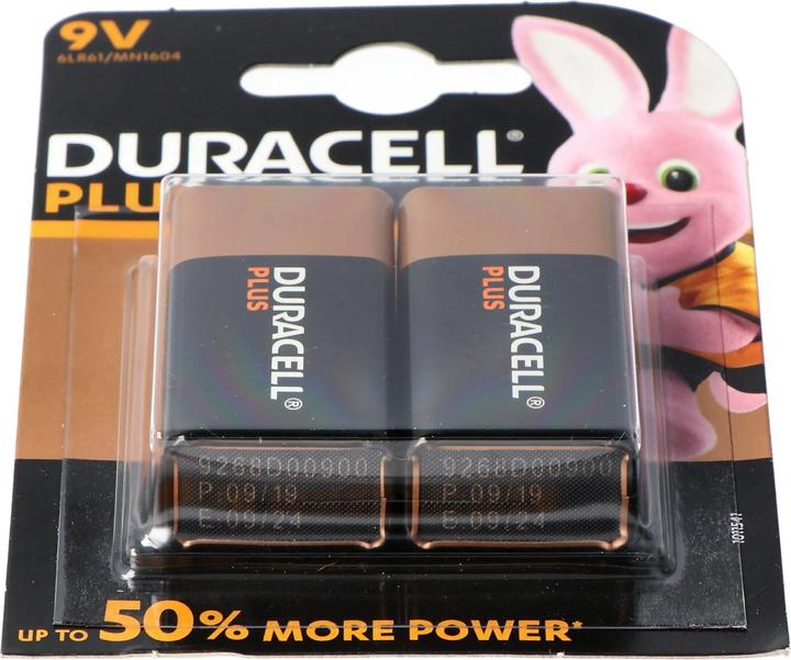 Produktbild Duracell Plus Power (2 Stk., 9V Block, 580 mAh)