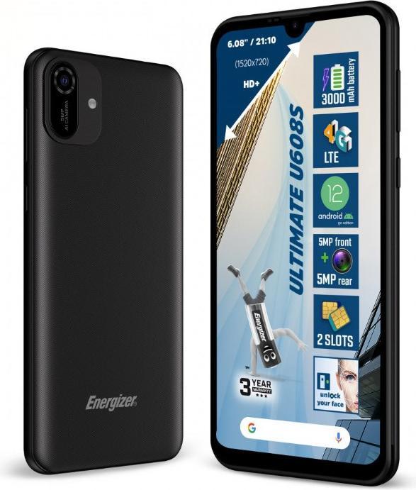 Produktbild Energizer Ultimate U608S Smartphone – Smartphone 2 GB RAM 32 GB 6,08 Zoll 4G Dual Sim EU (Schwarz) (32 GB, Schwarz, 6.09", Dual SIM, 5 Mpx, 4G)