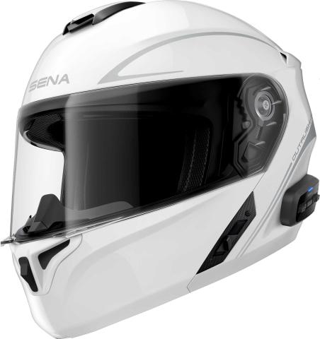 Actual product image Sena OUTRUSH R - Smart Motorrad-Klapphelm (ECE22.06) - weiss glanz (XXL) (XXL)