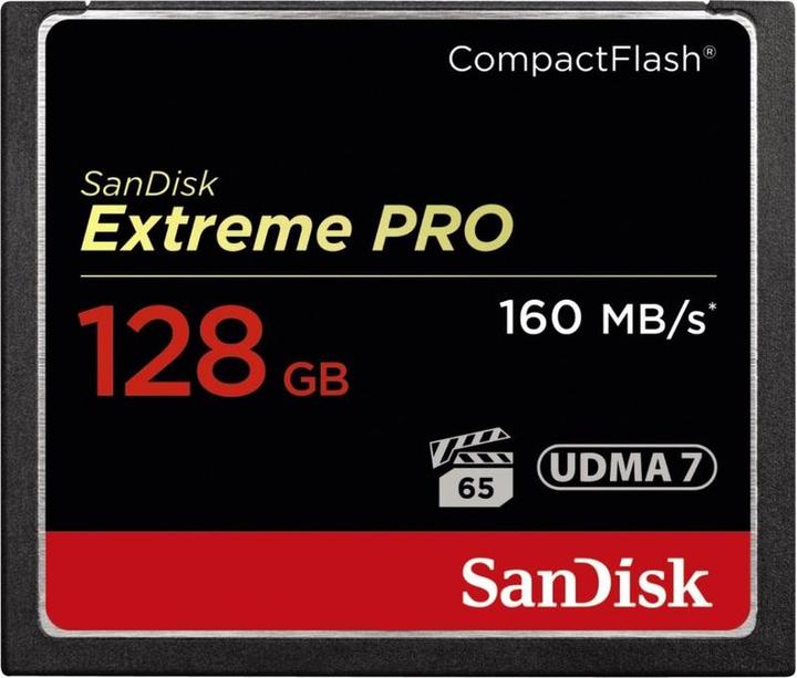 Produktbild SanDisk Extreme PRO CompactFlash kaart 128 GB (128 GB, CF)