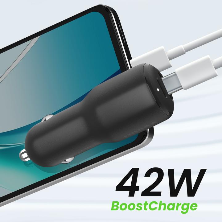 Productafbeelding Belkin 42w - 30w USB-C 12w USB-A Car Charger