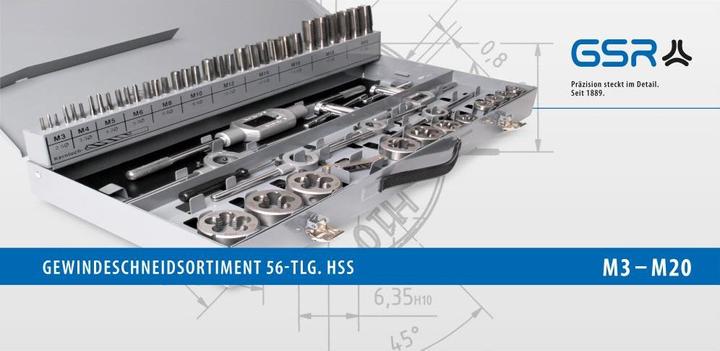 Produktbild GSR HSS DIN Gewindeschneidsortiment M3-M20