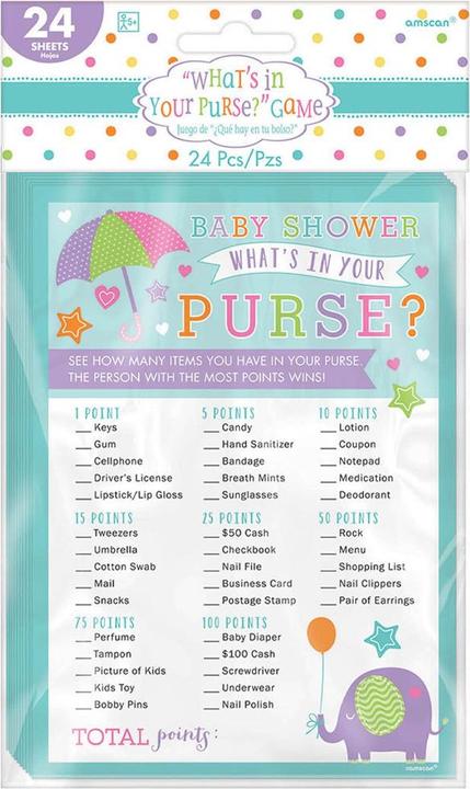 Image du produit Amscan - Feuilles de jeu WHAT'S IN YOUR PURSE