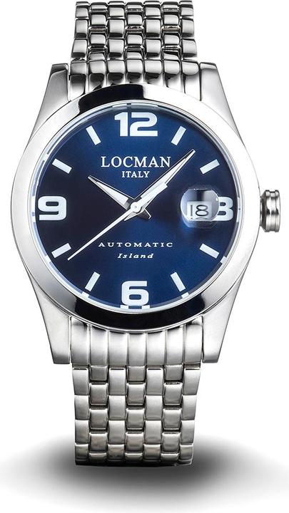 Produktbild Locman Italy Herrenuhr Island Automatik blau Ref. 0615 (Analoguhr, 40 mm)