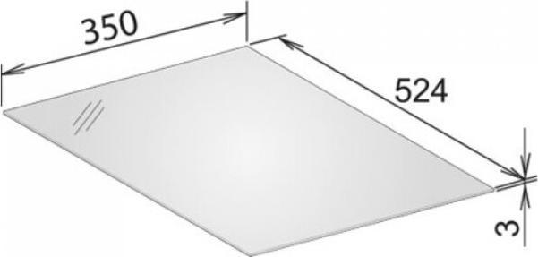 Actual product image Keuco Cover plate EDITION 11 Cristalline glass 352x3x524mm trü