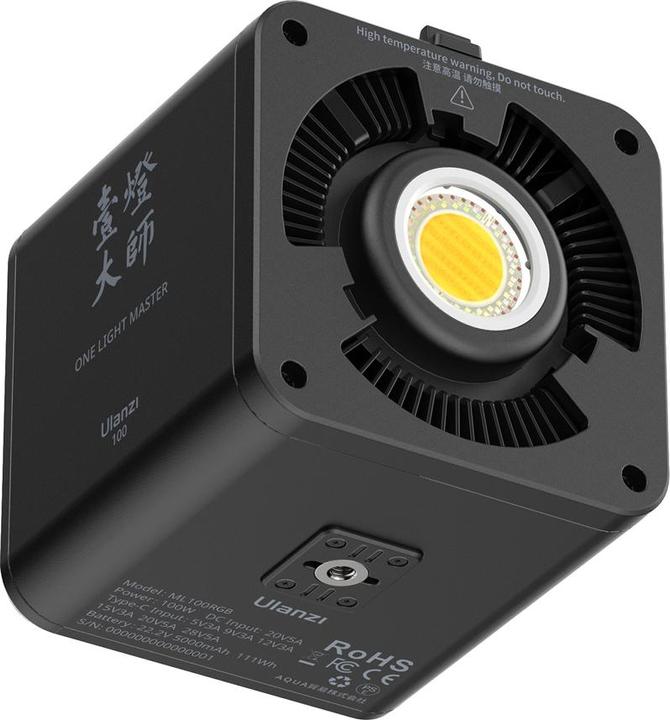 Actual product image Ulanzi ML100RGB 100W Portable LED Video Light RGB(With EU Adapter)