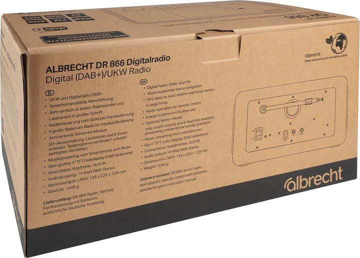 Immagine prodotto Albrecht DR 866 (DAB, FM, Bluetooth)