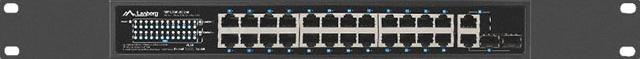 Immagine prodotto Lanberg Switch niezarządzalny PoE+/2x Combo Rack 19" Gigabit Ethernet (26 Porti)