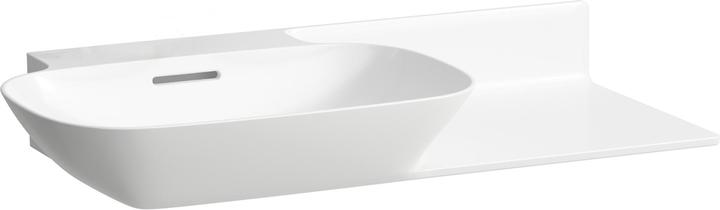 Produktbild Laufen INO Waschtisch, ohne Hahnloch, mit Überlauf, Keramikablage rechts, 900x450mm, H813302 (50 mm, 900 mm)