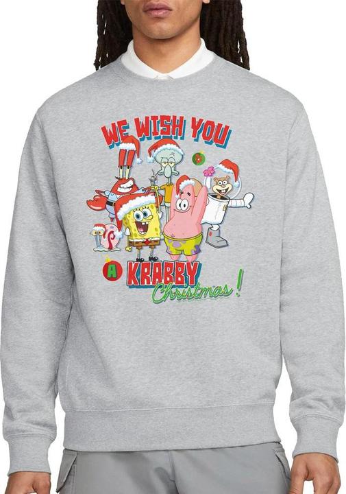 Immagine prodotto Spongebob Squarepants We Wish You A Krabby Christmas! Felpa Adulto Unisex (M)