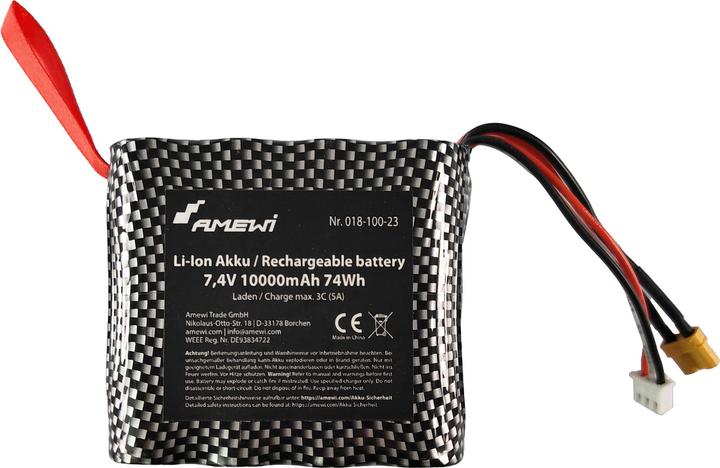 Produktbild Amewi RC-Akku Li-Ion 10000 mAh 7.4 V XT30 (7.40 V, 10000 mAh)