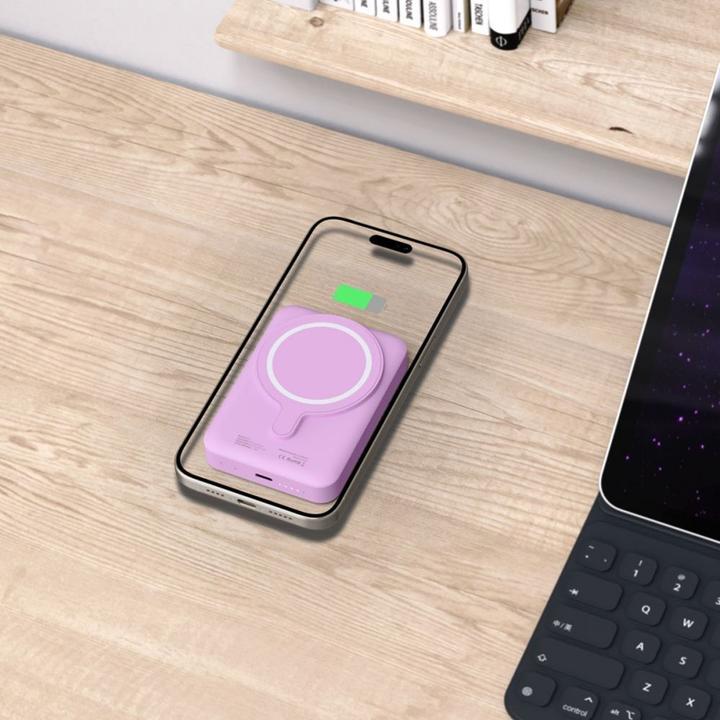 Actual product image Tech-Protect LifeMag MagSafe PB11 10000mAh Power Bank - Pink (10000 mAh, 15 W)
