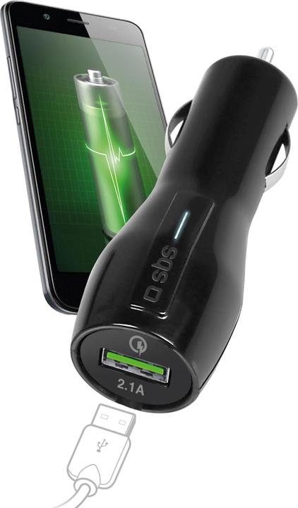 Image du produit SBS Chargeur pour voiture avec sortie USB de 2 100 mA