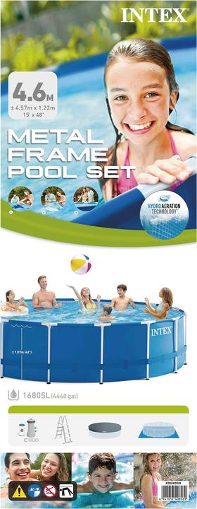 Produktbild Intex Metal Frame Pool Komplett Set (Ø 457 x 122 cm)