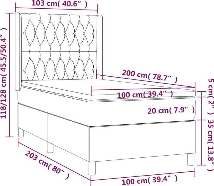 Produktbild VidaXL Anders (100 x 200 cm, 100 x 200 cm)