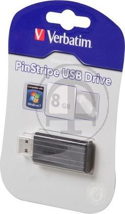 Produktbild Verbatim PinStripe (8 GB, USB 2.0, USB-A)