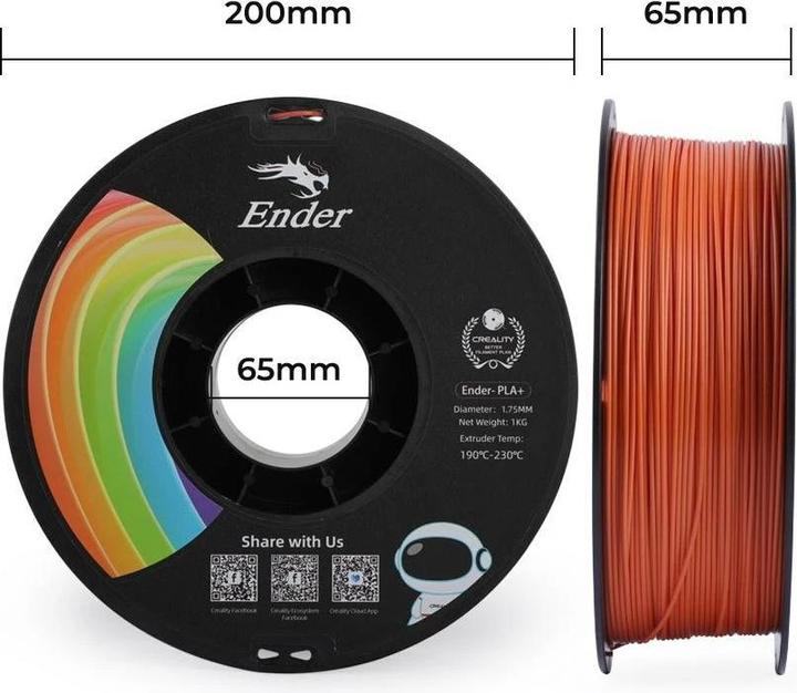 Image du produit Creality Ender (PLA+ LECTURE, 1.75 mm, 1000 g, Orange)