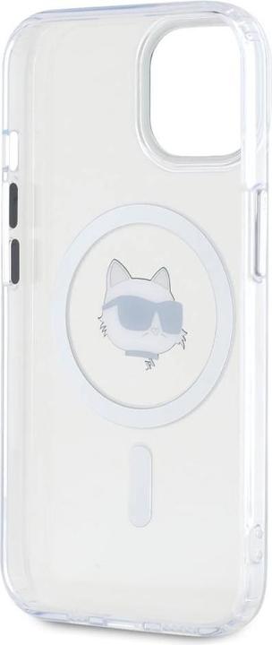 Immagine prodotto Karl Lagerfeld IML Choupette Head Metal Frame MagSafe Case per iPhone 15 Trasparente (Apple iPhone 15)