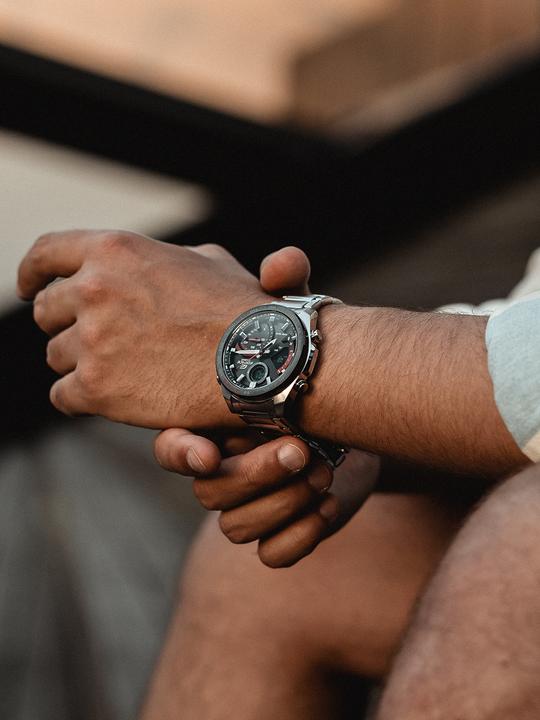 Immagine prodotto Casio Edifice ECB-900DB-1AER Orologio - Staal - Zilverkleurig - 44 mm (Orologio digitale, Orologio da polso analogico, Cronografo, 46 mm)