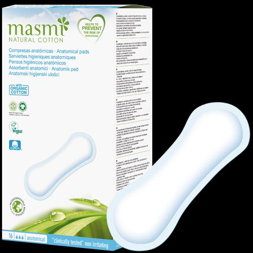 Produktbild Masmi Natural Cotton Bio Classic Women's Pads (16 x, Damenbinden)