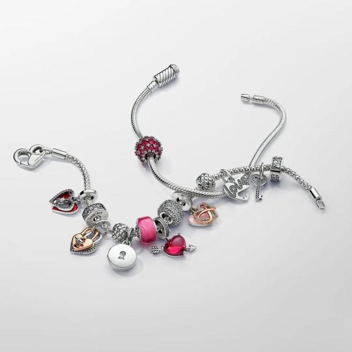 Produktbild Pandora Teilbarer Herz & Schlüssel Charm (Sterling-Silber)