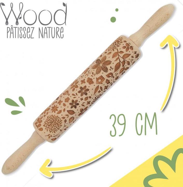 Produktbild ScrapCooking Teigrolle mit Prägung "NATURE"
