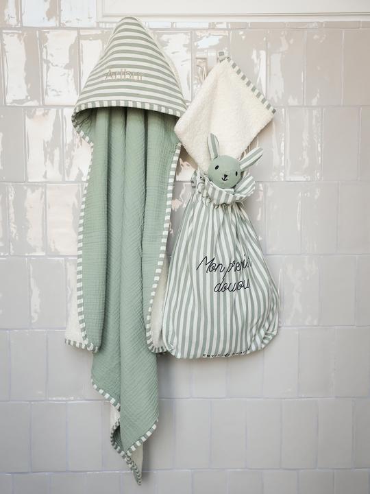 Produktbild Envie de Fraise Bio-Kollektion: Baby Geschenkset aus Wende-Badecape & Waschhandschuh