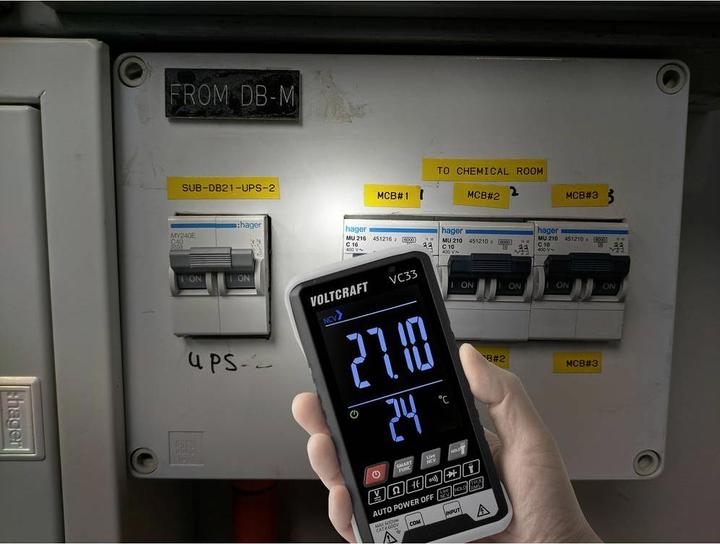 Image du produit Voltcraft VC33 Multimètre manuel calibré (ISO) numérique Affichage (Counts) : 5999 (CAT III 600V)