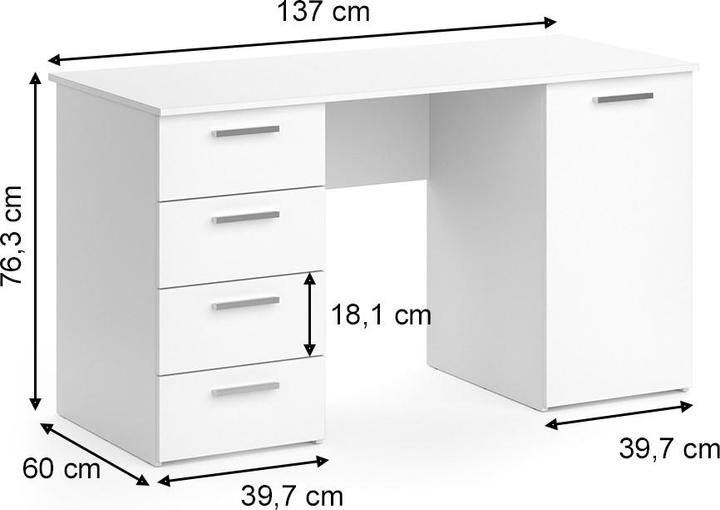 Actual product image Vicco Nico (137 x 60 x 76.5 cm)