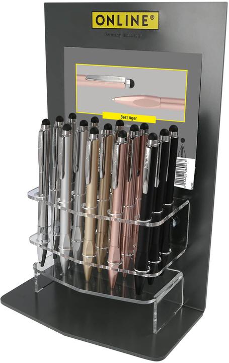 Immagine prodotto Online BEST AGER - Contatore di penne a sfera (Argento, Nero, Beige, Pink, 15 x)