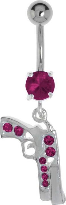 Produktbild Bijouteria Bauchpiercing (Chirurgenstahl 316L, Kristall, Silber 925)