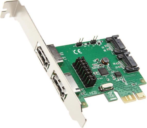 Produktbild InLine Schnittstellenkarte 2+2-fach SATA 6Gb/s PCIe kein RAID