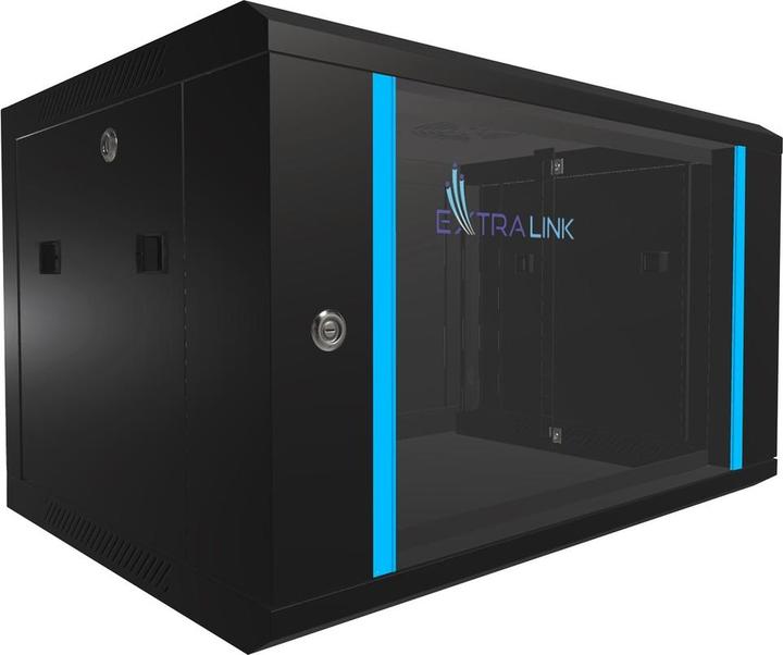 Produktbild Extralink EX.7225 rack cabinet 6U Wall mounted rack Black (6 HE, 19 Zoll Rack)