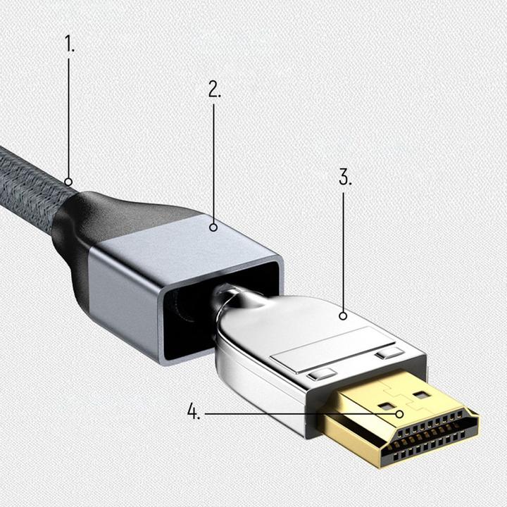 Image du produit Wozinsky cable HDMI 2.1 8K 60 Hz 48 Gbps / 4K 120 Hz / 2K 144 Hz 5 m Silver (WHDMI-50) (5 m, HDMI)
