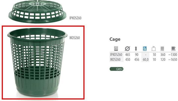 Image du produit Prosperplast Garden basket green 60L (IKOSZ60-G851) (60 l)
