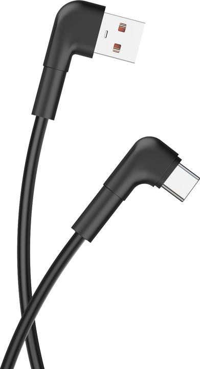 Produktbild Maxlife MXUC-09 Winkelkabel USB - USB-C 1,0 m 3A schwarz (1 m)