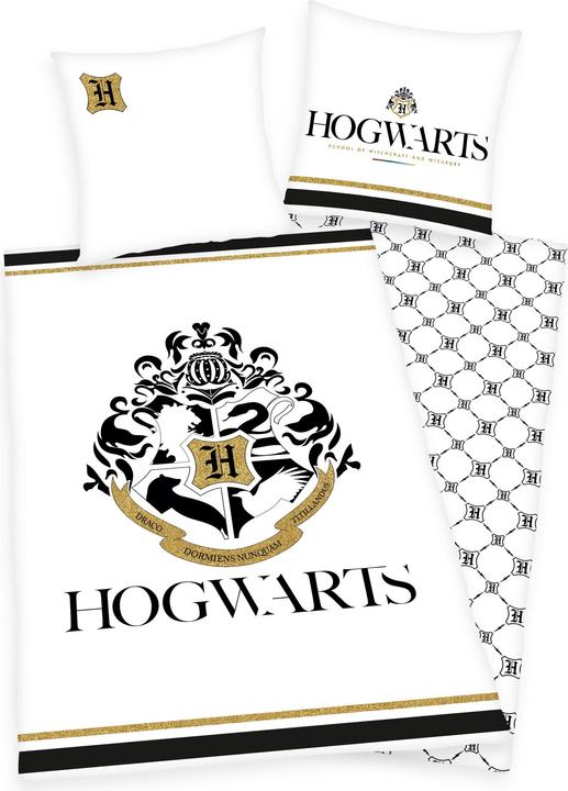 Actual product image Herding Harry Potter Hogwarts Bedding with Gold Print