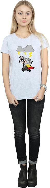 Actual product image Womens/Ladies Kawaii Thor God Of Thunder Cotton T-Shirt (L)