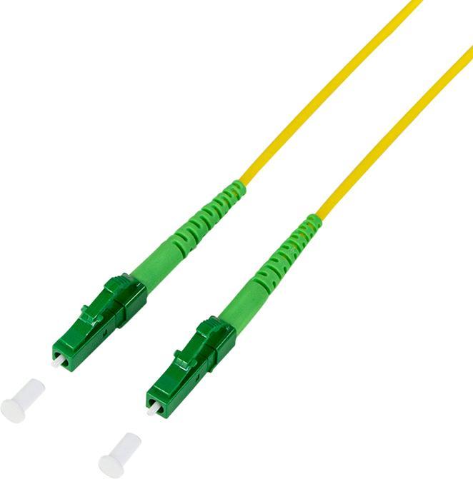 Actual product image LogiLink Fibre optic patch cable, 2x LC simplex, OS2, 10 m, yellow LC simplex plug (CAT6, 10 m)