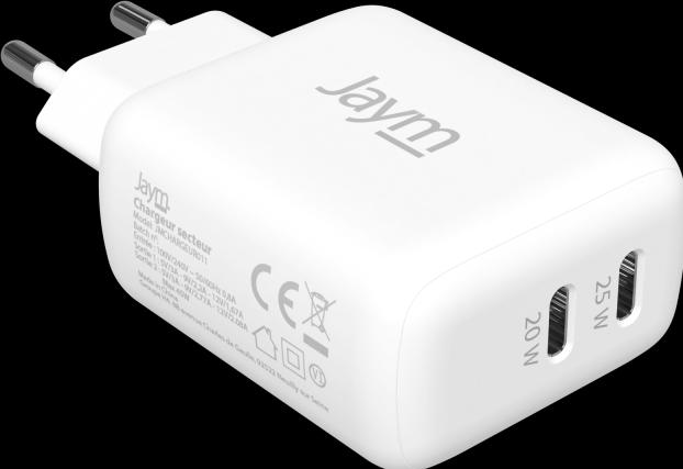 Produktbild Jaym Schnelles Doppel-USB-C-Ladegerät 45W 3A PD und PPS (45 W)