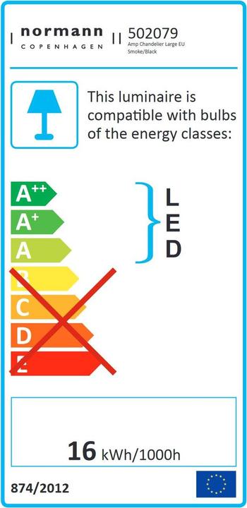 Label énergétique Normann Copenhagen Amp Lustre (85 cm)