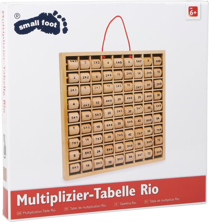 Actual product image small foot Multiplier table Small 1x1 (German, English, French, Italian)