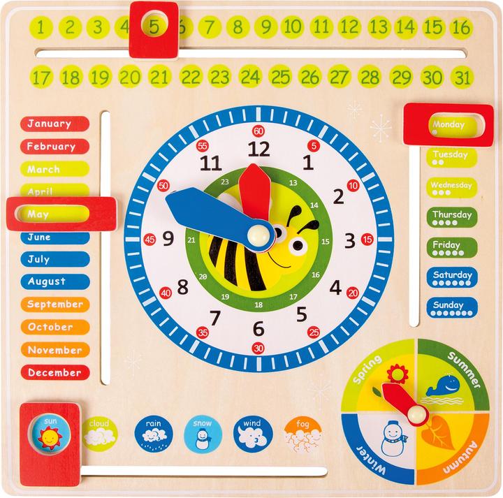 Produktbild small foot Lerntafel Datum, Uhr- Jahreszeiten (Englisch)