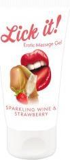 Actual product image Lick-it Erotic Massage Gel Sparkling Wine And Strawberry (50 ml)